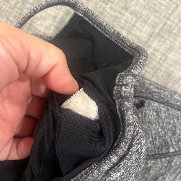 LULULEMON Tank Womens Size 6 Dark Gray Power Y Padded Athleisure Racerback - Picture 6 of 7